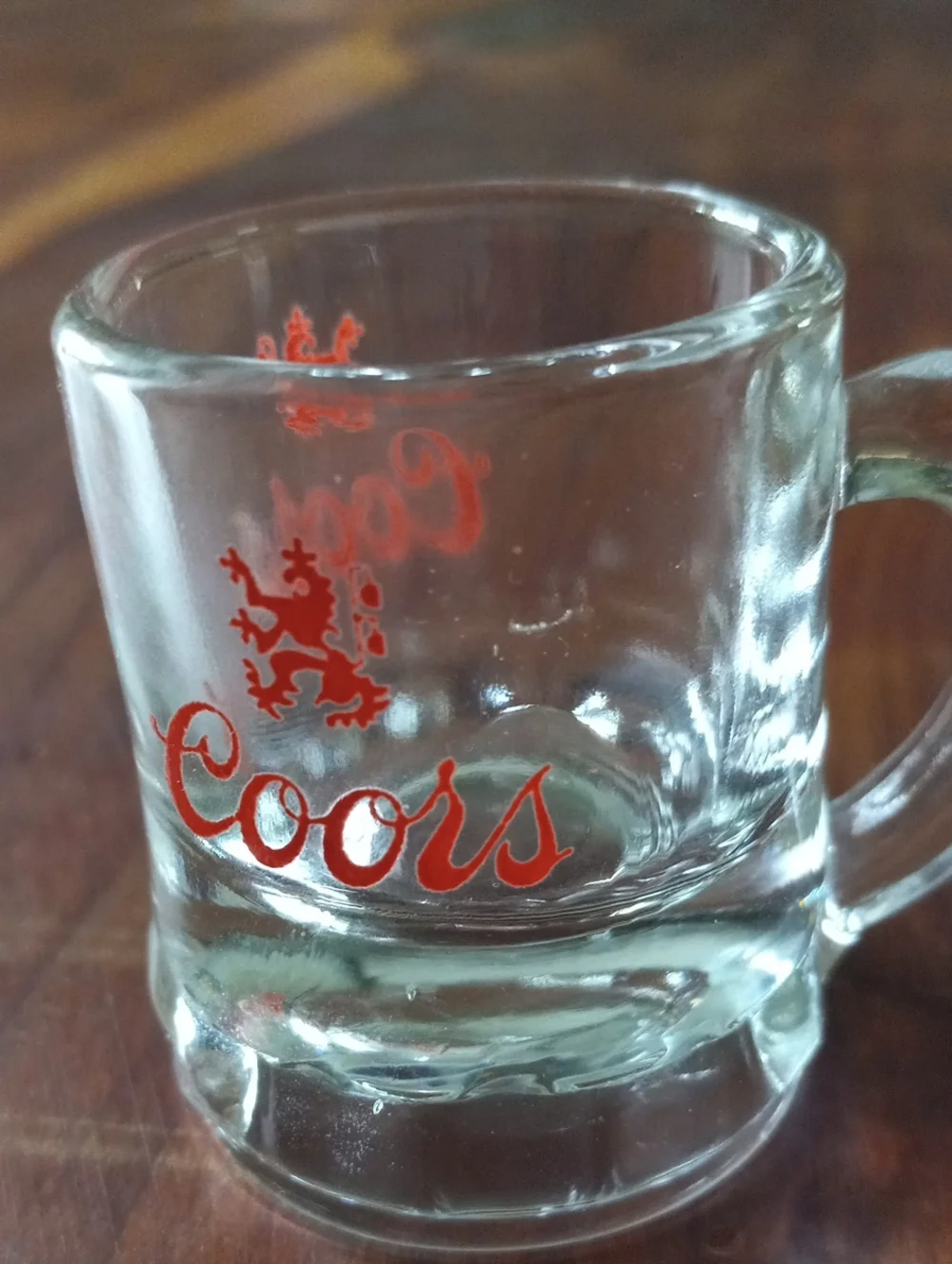 Vintage Coors Beer Mini Mug Shot Glass Federal Shield